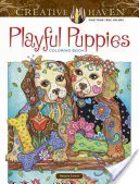 Creative Haven Libro para colorear Cachorros juguetones - Creative Haven Playful Puppies Coloring Book