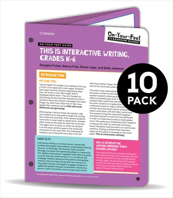 LOTE: Fisher: On-Your-Feet Guide: Esto es escritura interactiva: Paquete de 10 - BUNDLE: Fisher: On-Your-Feet Guide: This is Interactive Writing: 10 Pack