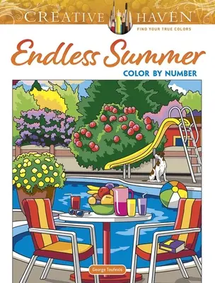 Creative Haven Endless Summer Colorear por Número - Creative Haven Endless Summer Color by Number