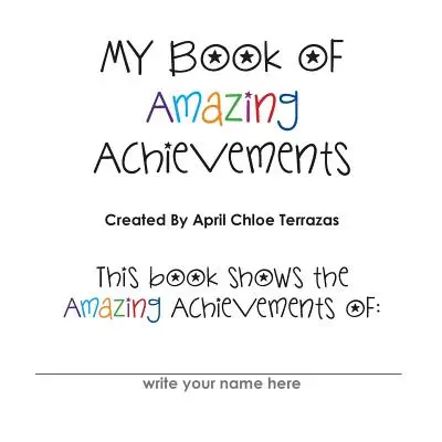 Mi libro de logros asombrosos - My Book of Amazing Achievements