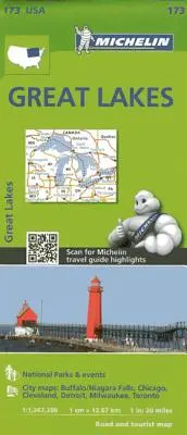 Mapa Michelin Grandes Lagos - Michelin Great Lakes Map