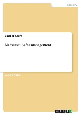 Matemáticas para la gestión - Mathematics for management