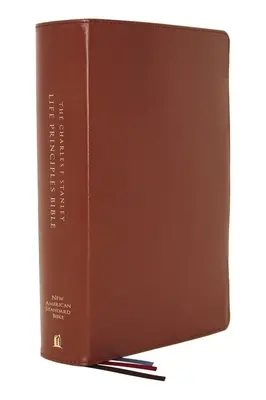 Nasb, Charles F. Stanley Biblia de los Principios de la Vida, 2ª Edición, Piel genuina, Marrón, Índice de pulgares, Confort de impresión: Santa Biblia, Nueva Versión Estándar Americana B - Nasb, Charles F. Stanley Life Principles Bible, 2nd Edition, Genuine Leather, Brown, Thumb Indexed, Comfort Print: Holy Bible, New American Standard B