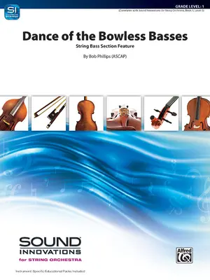 La danza de los bajos sin arco: A String Bass Section Feature, partitura y particellas para director - Dance of the Bowless Basses: A String Bass Section Feature, Conductor Score & Parts