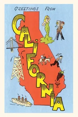 The Vintage Journal Saludos desde California, Dibujos animados - The Vintage Journal Greetings from California, Cartoon