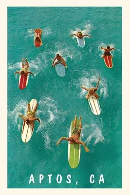 The Vintage Journal Surfistas remando, Aptos, California - The Vintage Journal Surfers Paddling, Aptos, California