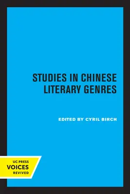 Estudios sobre los géneros literarios chinos - Studies in Chinese Literary Genres