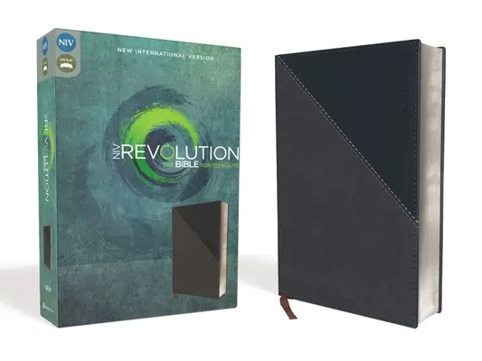 NVI, Biblia Revolution, Imitación cuero, Gris/Azul marino: La Biblia para adolescentes - NIV, Revolution Bible, Imitation Leather, Gray/Navy: The Bible for Teen Guys
