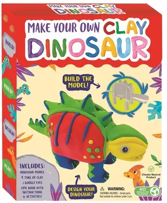 Haz tu propio dinosaurio de arcilla: Caja de manualidades para niños - Make Your Own Clay Dinosaur: Craft Box Set for Kids