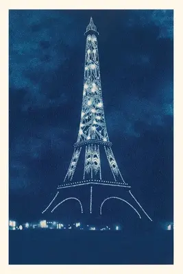 Diario Vintage Torre Eiffel iluminada - Vintage Journal Illuminated Eiffel Tower