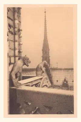 Diario Vintage Catedral de Notre Dame con gárgolas - Vintage Journal Notre Dame Cathedral with Gargoyles