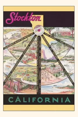 Diario Vintage Cartel de viaje de Stockton - Vintage Journal Stockton Travel Poster