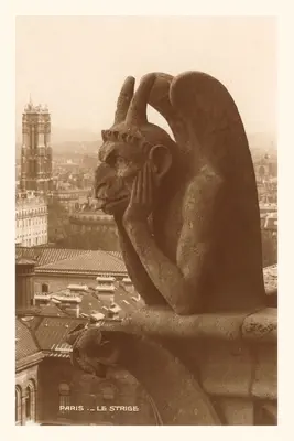 Diario Vintage Gárgola en la Catedral de Notre Dame - Vintage Journal Gargoyle on Notre Dame Cathedral