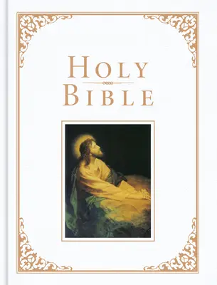 Biblia familiar KJV, Edición de lujo en piel blanca sobre cartoné - KJV Family Bible, Deluxe White Bonded Leather-Over-Board