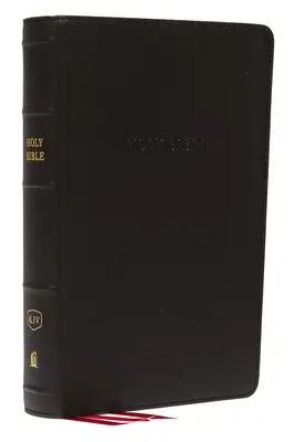 RVR, Biblia de referencia, tamaño personal, impresión gigante, cuero auténtico, negro, edición con letras rojas - KJV, Reference Bible, Personal Size Giant Print, Genuine Leather, Black, Red Letter Edition