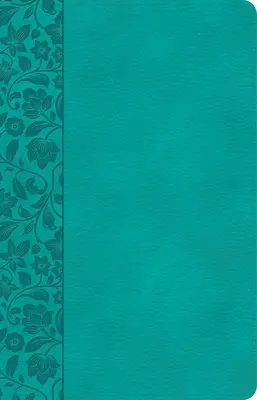 Biblia de consulta CSB, tamaño personal, tacto cuero verde azulado, índice - CSB Large Print Personal Size Reference Bible, Teal Leathertouch, Indexed