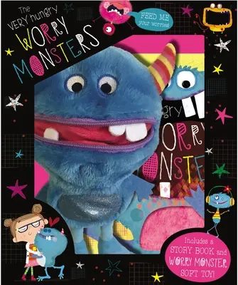 Juego de peluche y libro del Monstruo Preocupado Muy Hambriento [con peluche]. - The Very Hungry Worry Monster Plush and Book Box Set [With Plush]