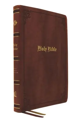 Kjv, Biblia de referencia con columna central y letra grande, cuero aglomerado, marrón, letra roja, índice de pulgares, letra confort: Santa Biblia, Versión Reina Valera - Kjv, Large Print Center-Column Reference Bible, Bonded Leather, Brown, Red Letter, Thumb Indexed, Comfort Print: Holy Bible, King James Version