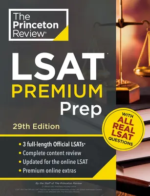 Princeton Review LSAT Premium Prep, 29a Edición: 3 Preptests reales de LSAT + Estrategias y Revisión - Princeton Review LSAT Premium Prep, 29th Edition: 3 Real LSAT Preptests + Strategies & Review