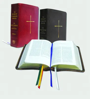 Edición combinada del Libro de Oración Común y la Biblia (NRSV con Apócrifos): Piel roja - The Book of Common Prayer and Bible Combination Edition (NRSV with Apocrypha): Red Bonded Leather