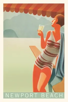 Diario Vintage Cartel de viaje de Newport Beach - Vintage Journal Newport Beach Travel Poster