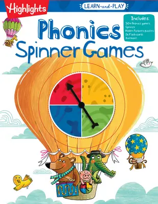 Juegos para aprender y jugar a la ruleta de fonética - Highlights Learn-And-Play Phonics Spinner Games