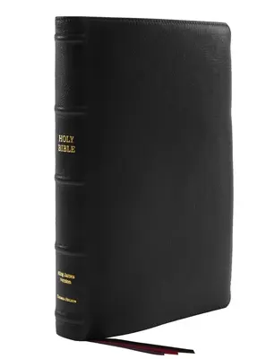 Kjv, Biblia Thinline, Letra grande, Piel de cabra, Negro, Colección Premier, Letra roja, Impresión cómoda: Santa Biblia, Versión Reina Valera - Kjv, Thinline Bible, Large Print, Premium Goatskin Leather, Black, Premier Collection, Red Letter, Comfort Print: Holy Bible, King James Version