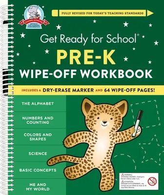 Prepárate para la escuela: Cuaderno de ejercicios para preescolar - Get Ready for School: Pre-K Wipe-Off Workbook