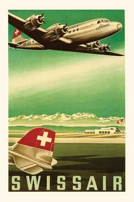 Diario Vintage Póster de viaje de Swiss Airline - Vintage Journal Swiss Airline Travel Poster