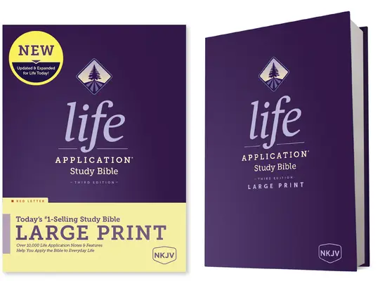 NKJV Biblia de Estudio de Aplicación de la Vida, Tercera Edición, Letra Grande (Letra Roja, Tapa Dura) - NKJV Life Application Study Bible, Third Edition, Large Print (Red Letter, Hardcover)