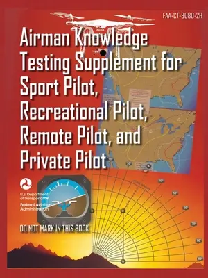 Suplemento de examen de conocimientos de aviador para piloto deportivo, piloto recreativo, piloto remoto (dron) y piloto privado FAA-CT-8080-2H: Estudio de entrenamiento de vuelo. - Airman Knowledge Testing Supplement for Sport Pilot, Recreational Pilot, Remote (Drone) Pilot, and Private Pilot FAA-CT-8080-2H: Flight Training Study