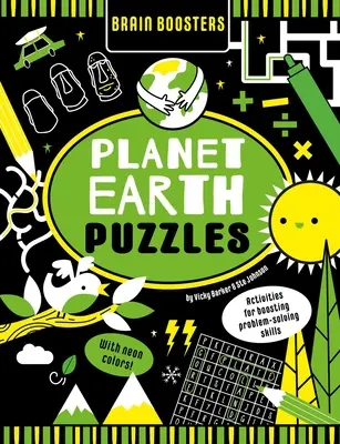 Puzzles del Planeta Tierra de Brain Boosters (con colores de neón): Actividades para mejorar la capacidad de resolución de problemas - Brain Boosters Planet Earth Puzzles (with Neon Colors): Activities for Boosting Problem-Solving Skills