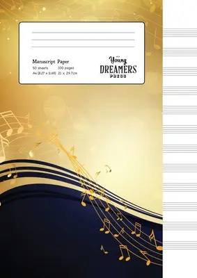 Papel Manuscrito: Notas Amarillas A4 Hoja en Blanco Cuaderno de Música - Manuscript Paper: Yellow Notes A4 Blank Sheet Music Notebook