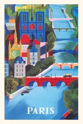 Diario Vintage Cartel de viaje a París - Vintage Journal Paris Travel Poster