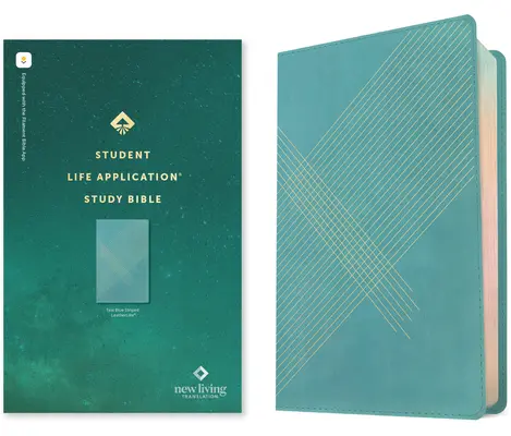 NLT Biblia de estudio de la aplicación de la vida del estudiante, Edición con filamento (Letra roja, símil piel, rayas azul turquesa) - NLT Student Life Application Study Bible, Filament Enabled Edition (Red Letter, Leatherlike, Teal Blue Striped)