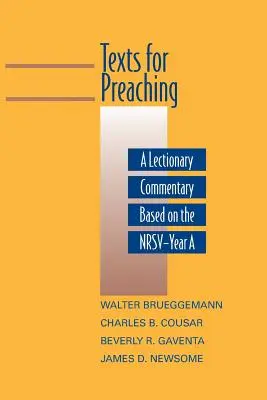 Textos para la predicación - Año A - Texts for Preaching - Year A