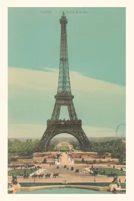 Diario Vintage Vista temprana de la Torre Eiffel - Vintage Journal Early View of Eiffel Tower