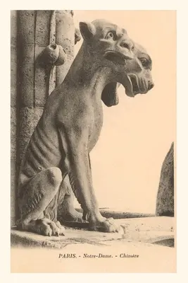 Diario Vintage Gárgola en la Catedral de Notre Dame - Vintage Journal Gargoyle on Notre Dame Cathedral