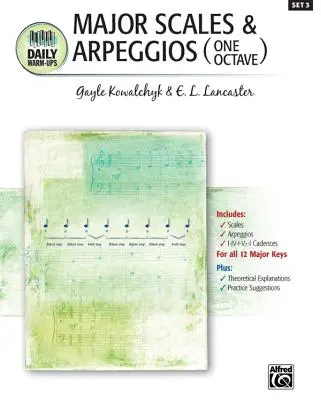 Daily Warm-Ups, Bk 3: Escalas Mayores y Arpegios (Una Octava) - Daily Warm-Ups, Bk 3: Major Scales & Arpeggios (One Octave)