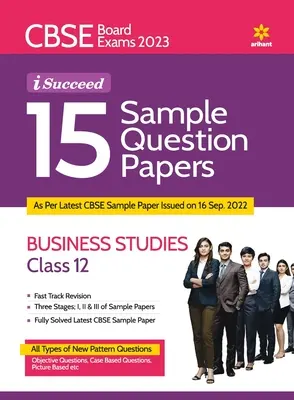 CBSE Board Exams 2023 I-Succeed 15 Sample Question Papers ESTUDIOS DE NEGOCIOS para Clase 12 - CBSE Board Exams 2023 I-Succeed 15 Sample Question Papers BUSINESS STUDIES for Class 12th