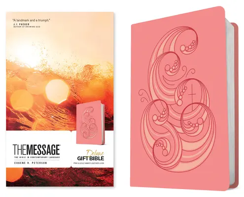 El Mensaje Biblia de Regalo de Lujo (Piel, Rosa y Olas Doradas): La Biblia en lenguaje contemporáneo - The Message Deluxe Gift Bible (Leather-Look, Pink and Gold Waves): The Bible in Contemporary Language