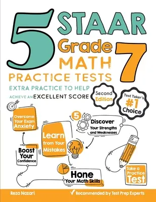 5 STAAR Grade 7 Math Practice Tests: Práctica Extra para Ayudar a Lograr una Puntuación Excelente - 5 STAAR Grade 7 Math Practice Tests: Extra Practice to Help Achieve an Excellent Score