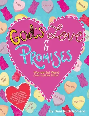 El amor y las promesas de Dios - Libro para colorear inspirador de una sola cara con las Escrituras para niños, adolescentes y adultos, 40+ ilustraciones únicas para colorear - God's Love & Promises - Single-sided Inspirational Coloring Book with Scripture for Kids, Teens, and Adults, 40+ Unique Colorable Illustrations