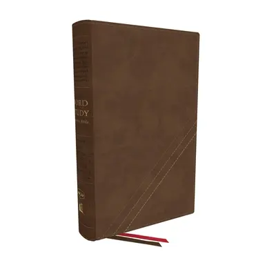 Nkjv, Biblia de consulta para el estudio de las palabras, Leathersoft, marrón, letra roja, Thumb Indexed, Comfort Print: 2.000 palabras clave que desvelan el significado de la Biblia - Nkjv, Word Study Reference Bible, Leathersoft, Brown, Red Letter, Thumb Indexed, Comfort Print: 2,000 Keywords That Unlock the Meaning of the Bible
