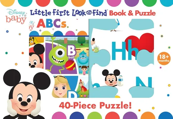 Disney Baby: El Pequeño Primero Mira y Encuentra Libro y Puzzle - Disney Baby: Little First Look and Find Book & Puzzle