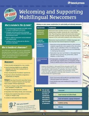 Tesol Zip Guide: Acoger y apoyar a los recién llegados multilingües (Pack de 10) - Tesol Zip Guide: Welcoming and Supporting Multilingual Newcomers (Pack of 10)