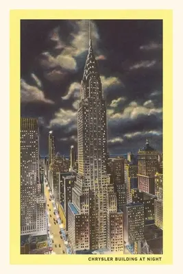 Diario Vintage Chrysler Building de noche - Vintage Journal Chrysler Building at Night