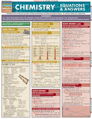 Ecuaciones y respuestas de química - Chemistry Equations & Answers