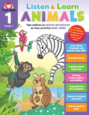 Escucha y aprende: Animales, Grado 1 - Listen and Learn: Animals, Grade 1