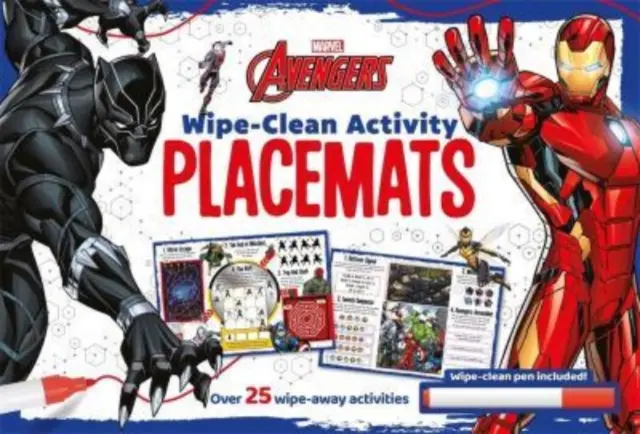 Marvel Avengers: Salvamanteles de actividades para limpiar - Marvel Avengers: Wipe-clean Activity Placemats